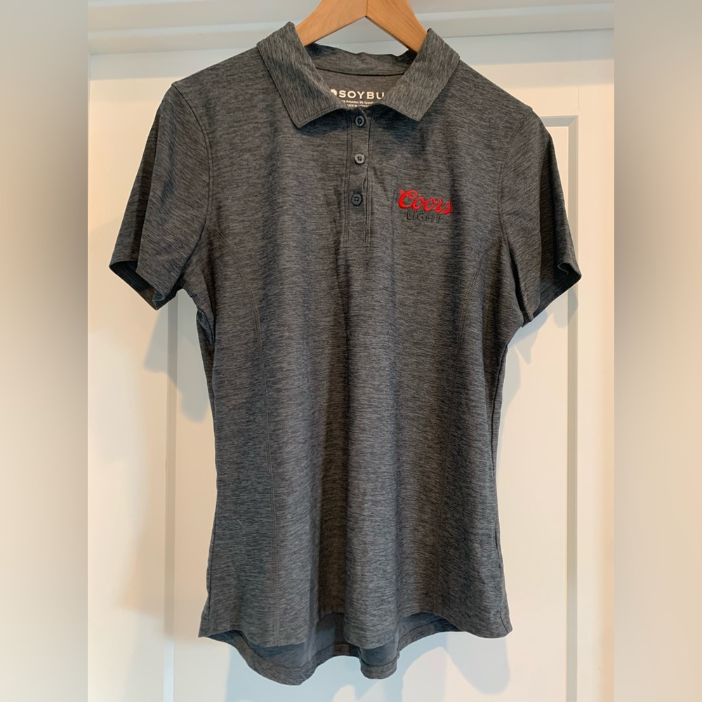 Women’s Coors Light Polo Shirt, Size Medium, Gray